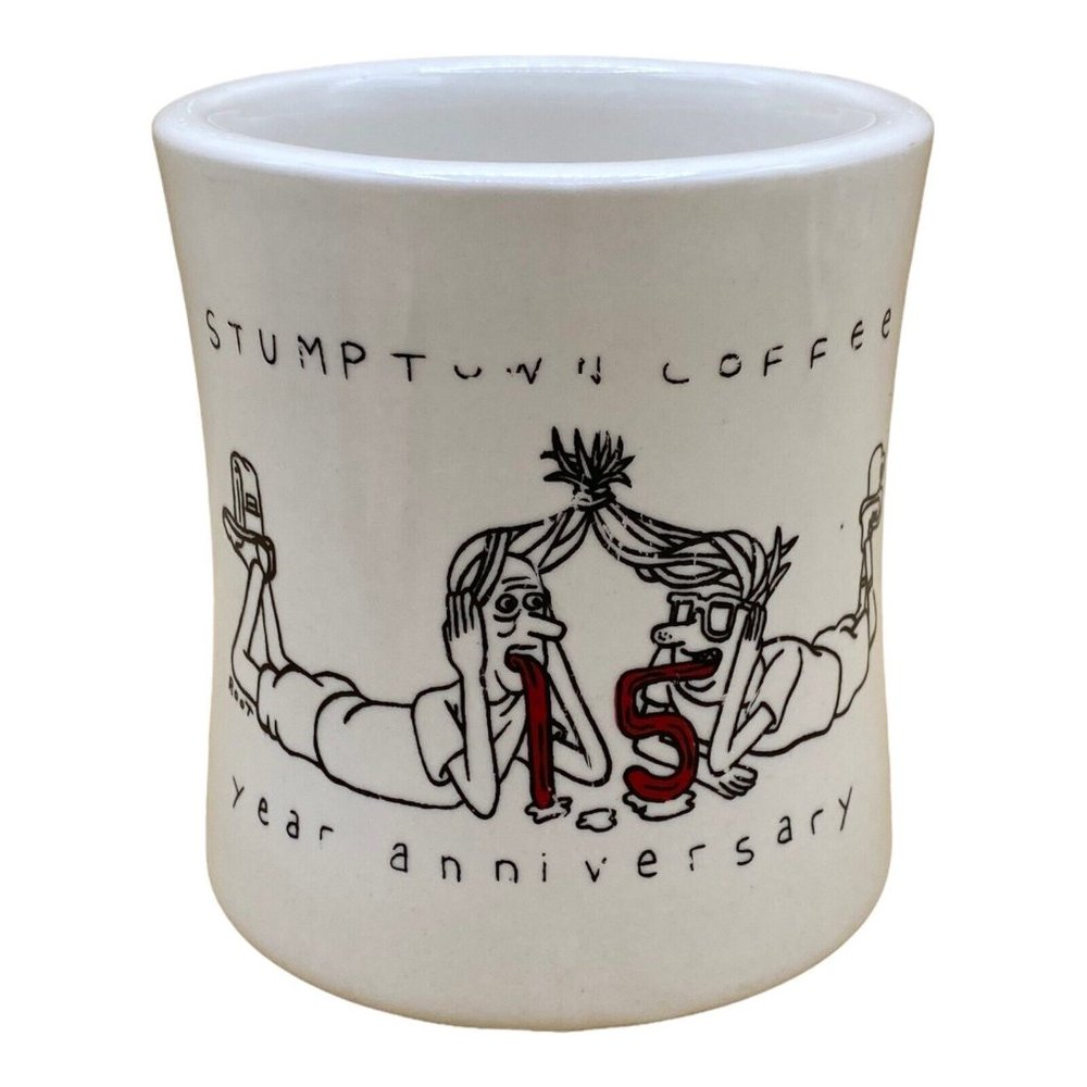 Stumptown Coffee Funny 15 Year Anniversary Diner Style Mug Tongues Portland READ